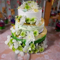 Snapdishの料理写真:My first wedding cake|Je T'en Prie Coffeeさん