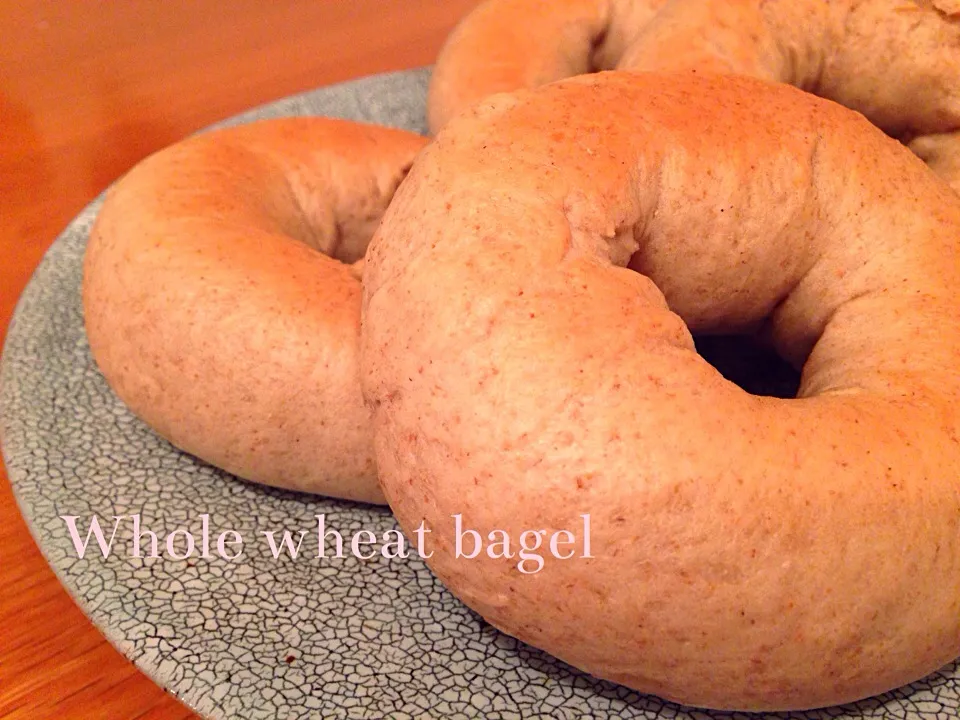 Snapdishの料理写真:Sho-koさんの料理 Today Morning Bread is 全粒粉のBAGEL|さとさん