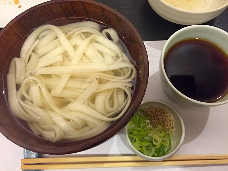 〆の釜揚げきしめん|あつしさん