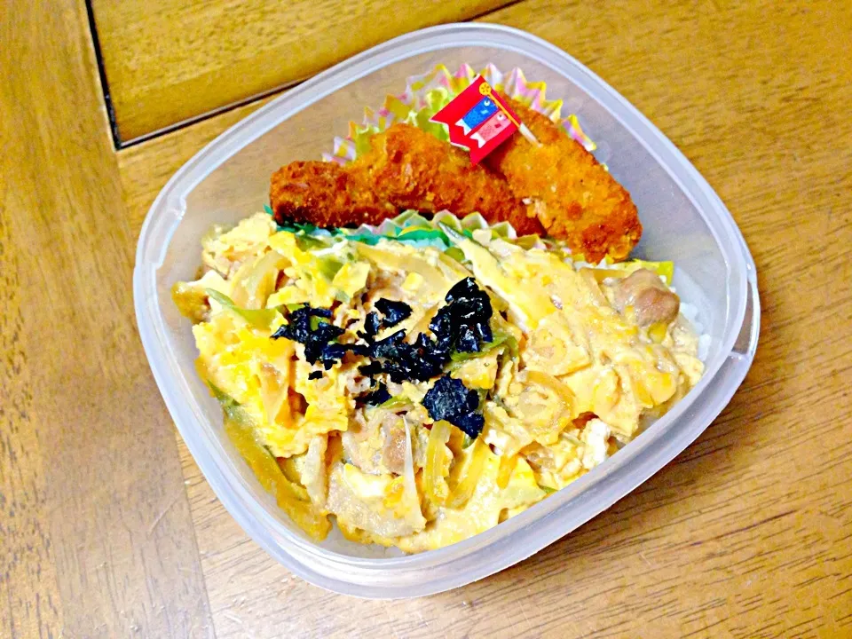 親子丼弁当( ´ ▽ ` )ﾉ 妹へ(^^)|くりちさん