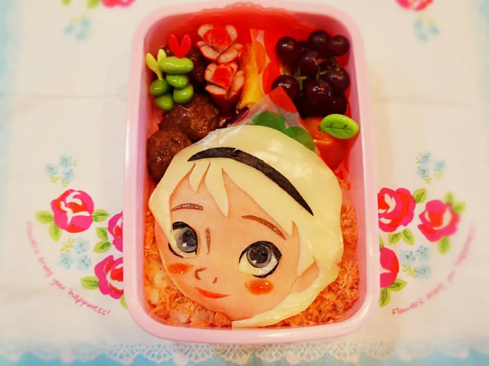 アナと雪の女王より幼少期エルサのお弁当|Naoさん