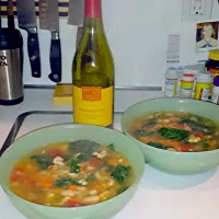 Chicken sausage, canalinni bean & kale soup|Janice Floresさん