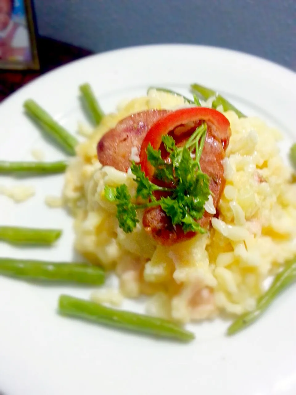 Snapdishの料理写真:Potato casserole with Italian sausage. yummy #homemadelunch|Alicia Kimaliさん