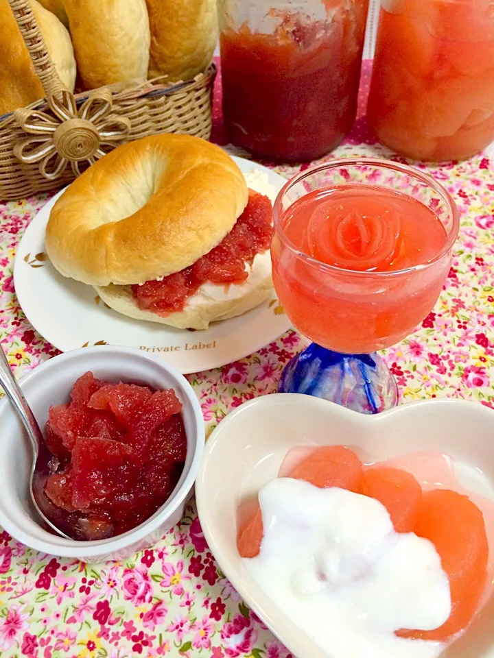 紅玉りんご🍎の皮ごとジャム&コンポート、そしてりんごゼリー完成😋|o-kazuさん