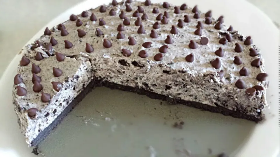 No Bake Oreo Chocolate Cheesecake|joさん