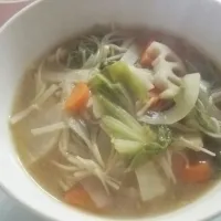 Snapdishの料理写真:仙台名物野菜たっぷり温麺|きよパンダさん