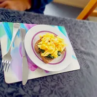 Snapdishの料理写真:spinach & egg on Rye|Mel Bさん