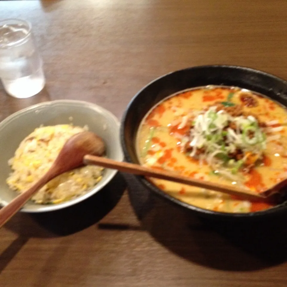 担々麺と半炒飯|おっちさん