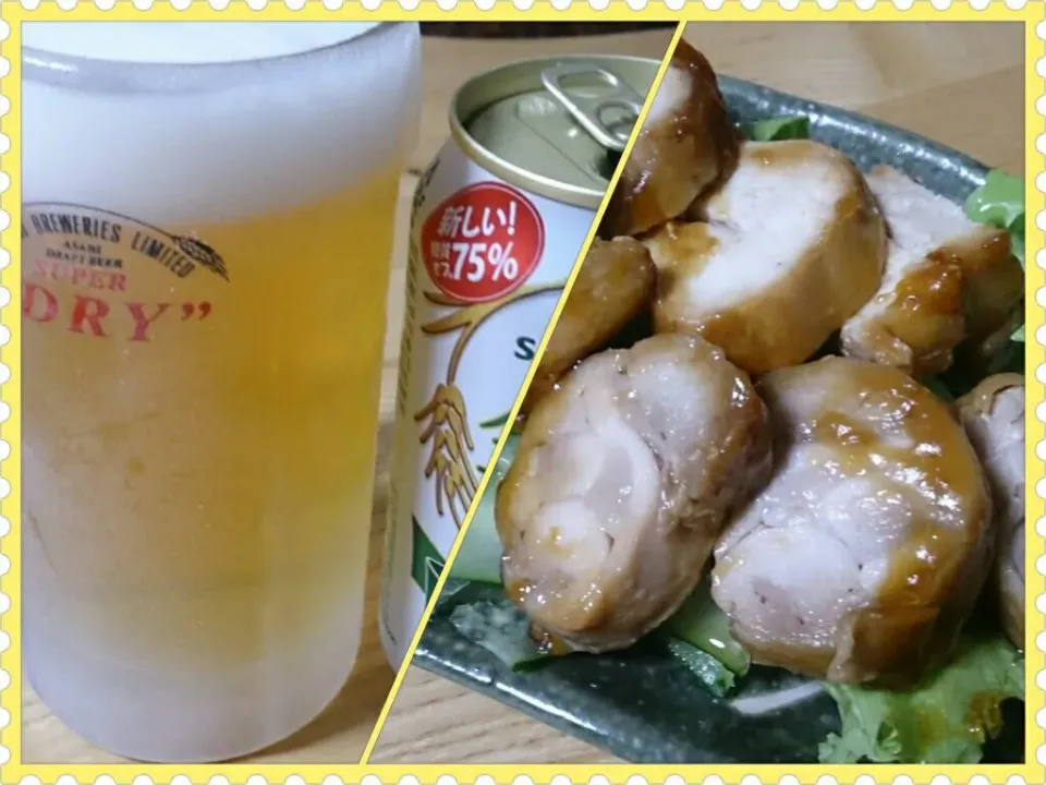 10/25 beer and chicken #金麦 #鶏肉|タップダンスシチーさん