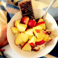 Cottagecheese with apple cinnamon and dark chocolate|Dadka Mihalčováさん