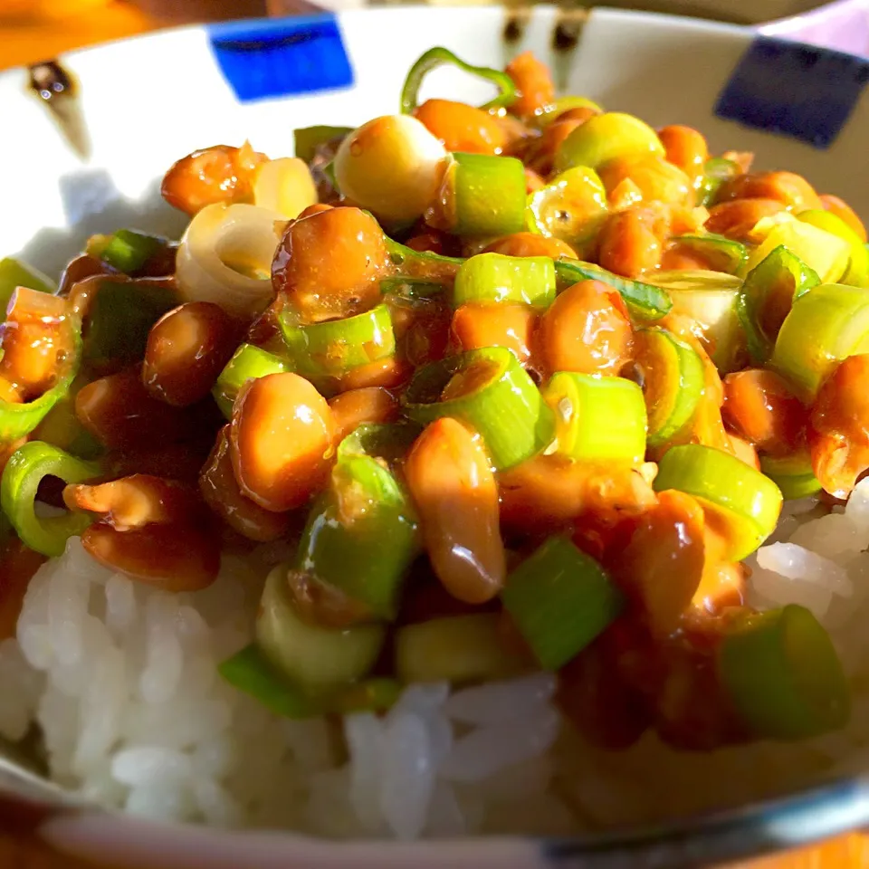 Snapdishの料理写真:納豆ごはんねぎだく♪|ラー山さん