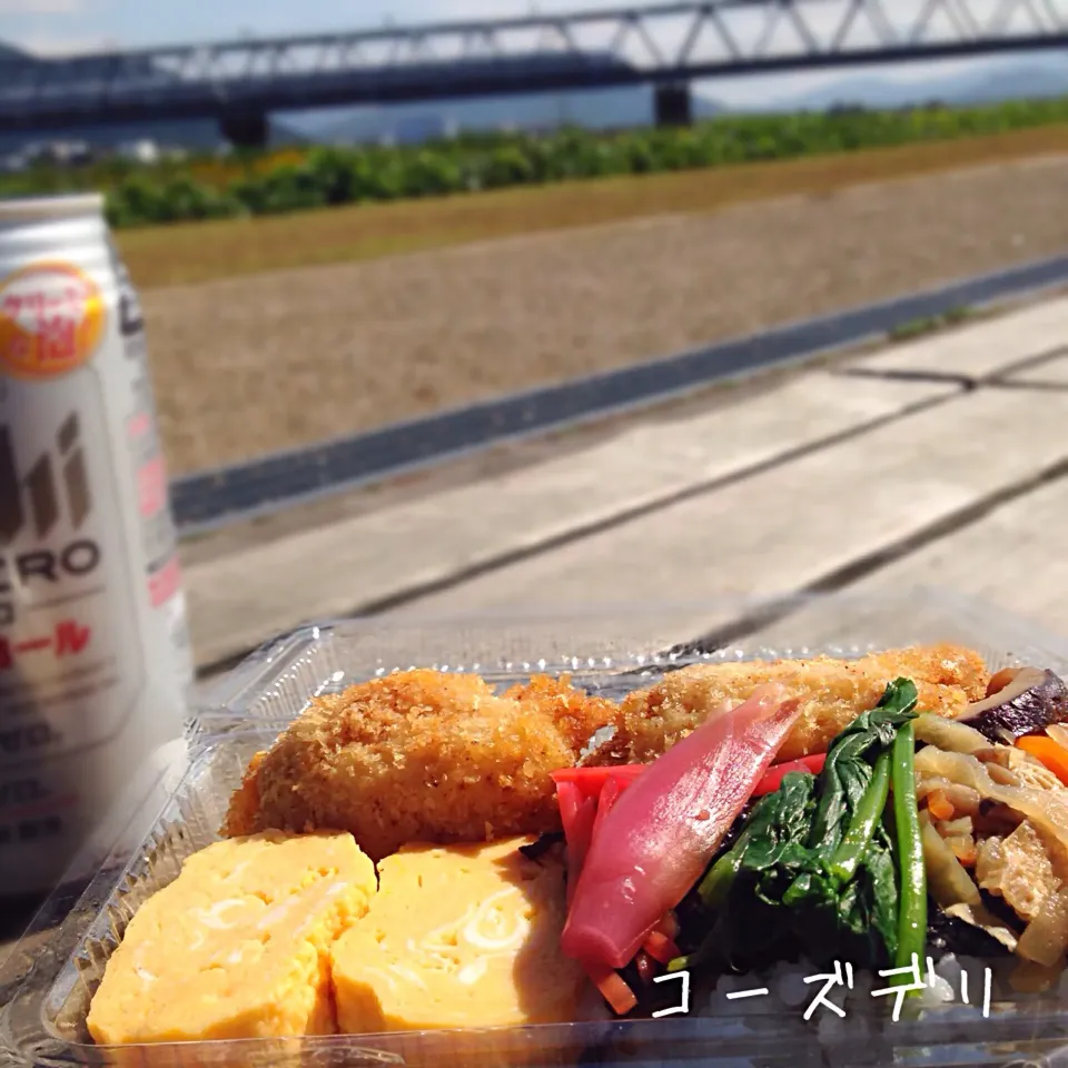 コーズデリ【店主特製のり弁🍱チンカンセン🚄💨を眺めながら(´･Д･)」】|koji toyodaさん