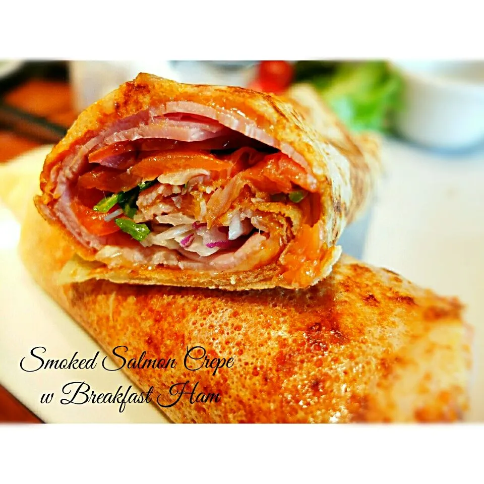 SMOKED SALMON CREPES W BREAKFAST HAM|Sophia Leeさん