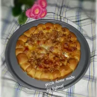 Pizza perdanaku..maknyuuzz...😘#Pizza  #homemade #cemilan @rahma nugrahaini|irma indriyaniさん