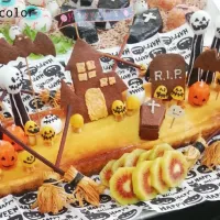 Snapdishの料理写真:ベイグドチーズケーキでハロウィンパーティー