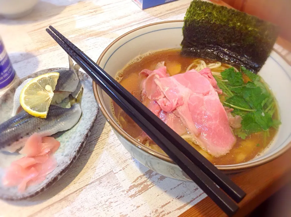 ってな事で、煮干しラーメン🍜着丼😋 四つ葉ラーメン👍|アライさんさん