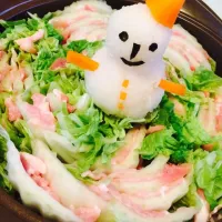 Snapdishの料理写真:白菜鍋大根アート^_^|mommy louさん