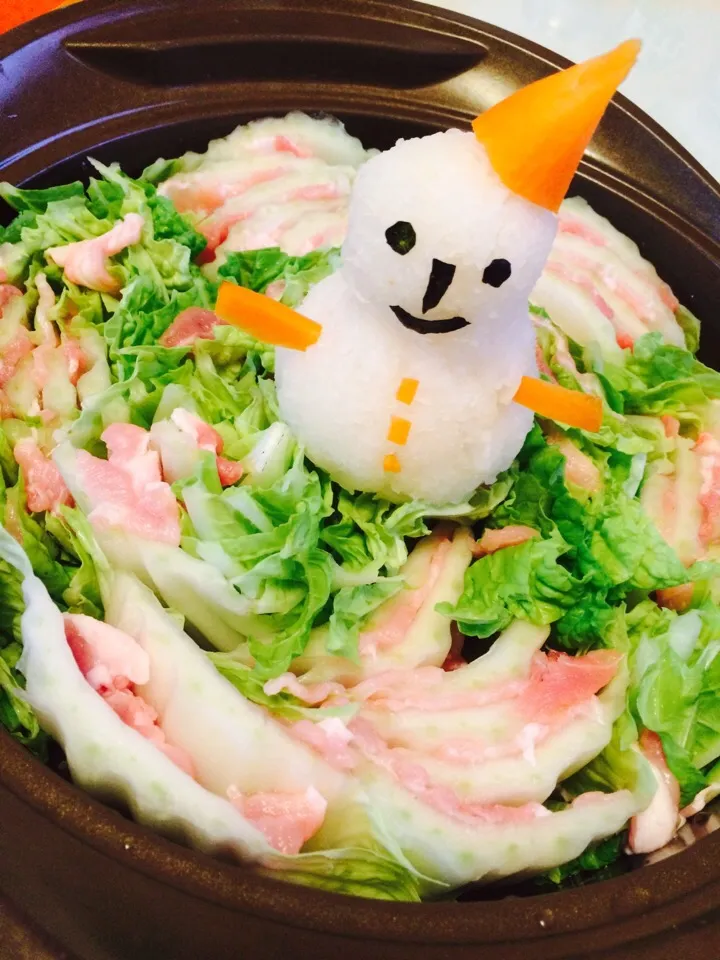 Snapdishの料理写真:白菜鍋大根アート^_^|mommy louさん