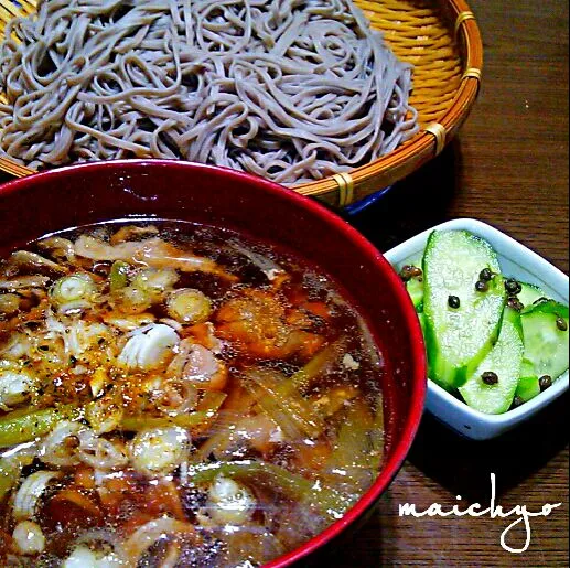 鴨南つけ蕎麦 キュウリの浅漬け|maichyoさん