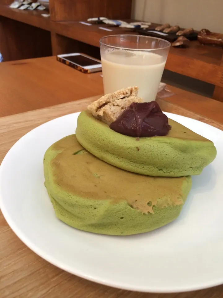 Snapdishの料理写真:抹茶パンケーキ|haruさん