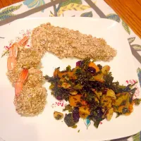 Fall coconut shrimp/chicken with butternut squash side dish|jessica pasquarellaさん