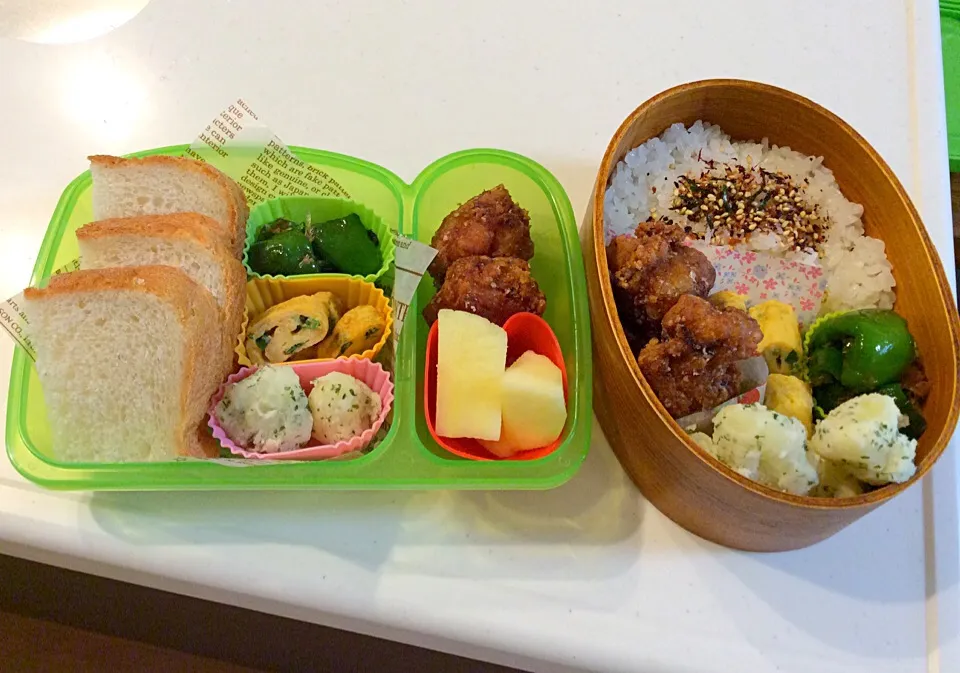 Snapdishの料理写真:パパと息子のお弁当|サチさん