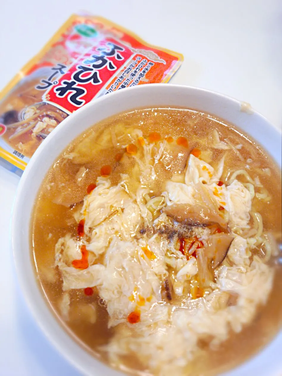 Snapdishの料理写真:フカヒレスープでラーメンlunch♡10/27|ちび太さん