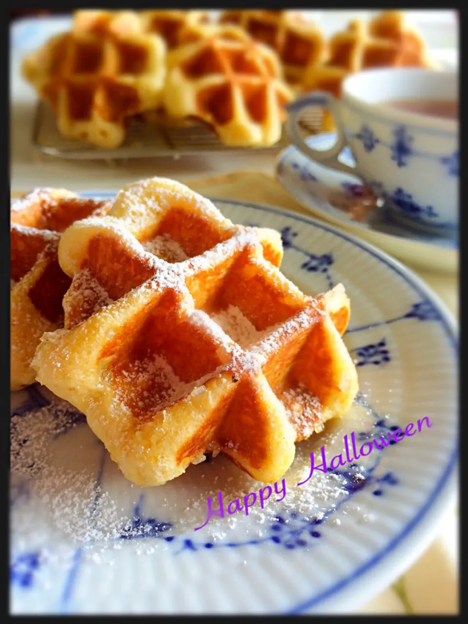 Snapdishの料理写真:手作りwaffle〜\(◡̈)/♥︎|くまさんさん