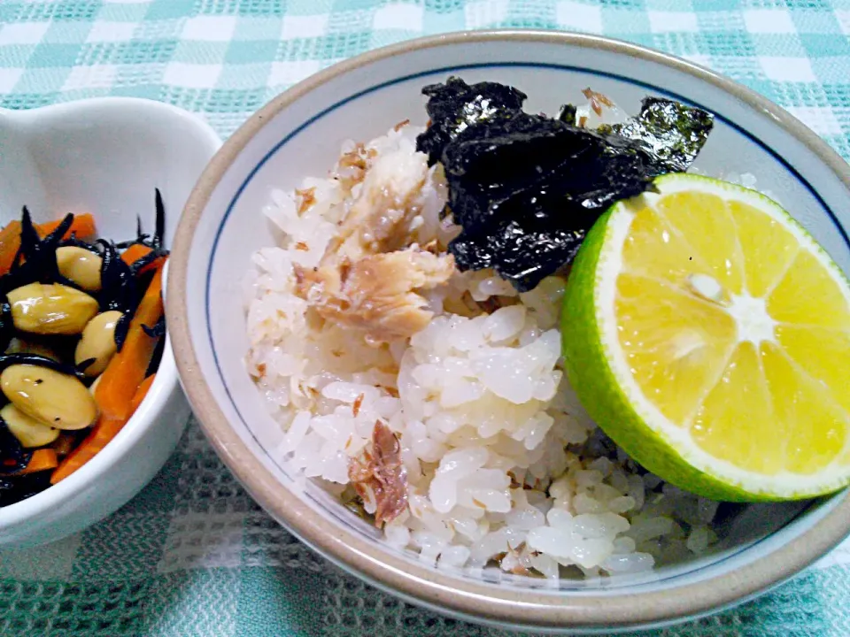 ＆秋刀魚ご飯　レンチンひじき|エツ次郎さん