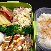 Snapdishの料理写真:中学男子これでもか弁当|NICOさん