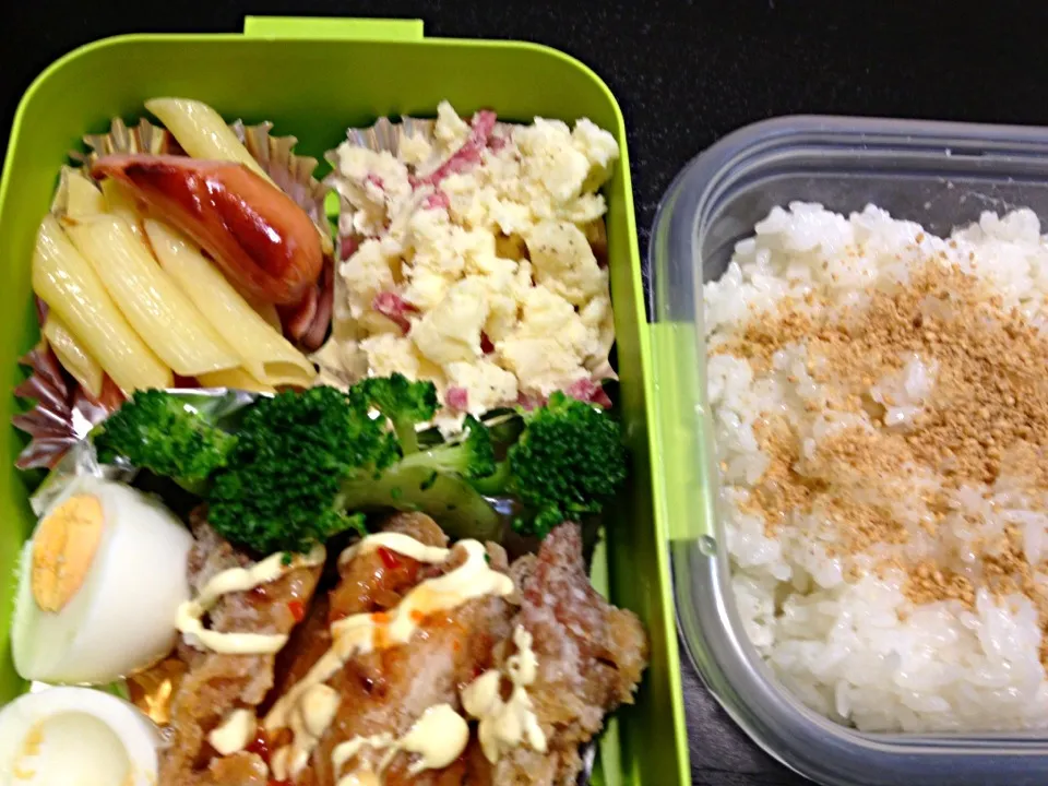 Snapdishの料理写真:中学男子これでもか弁当|NICOさん