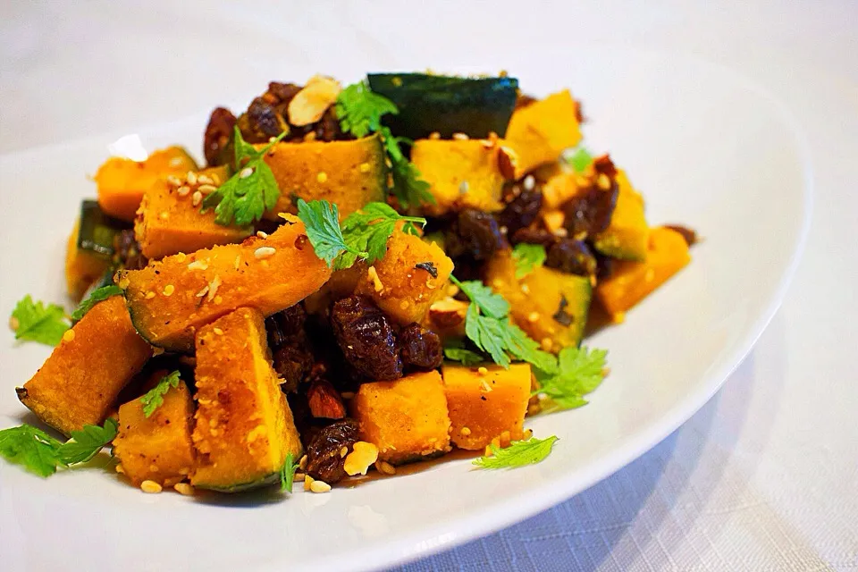 Pumpkin salad w raisins #vegan カボチャサラダ|Leahさん