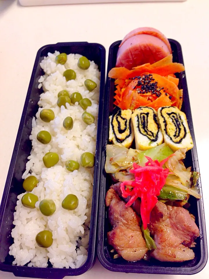 10/28 豆ごはん弁当。いってらっしゃい•*¨*•.¸¸♬|いのちゃんさん