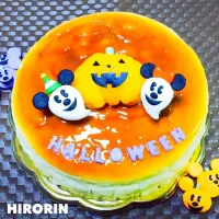 ハロウィンのスフレチーズケーキ🎃♡