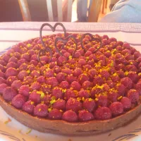 tarte aux framboises et pistache|eloさん