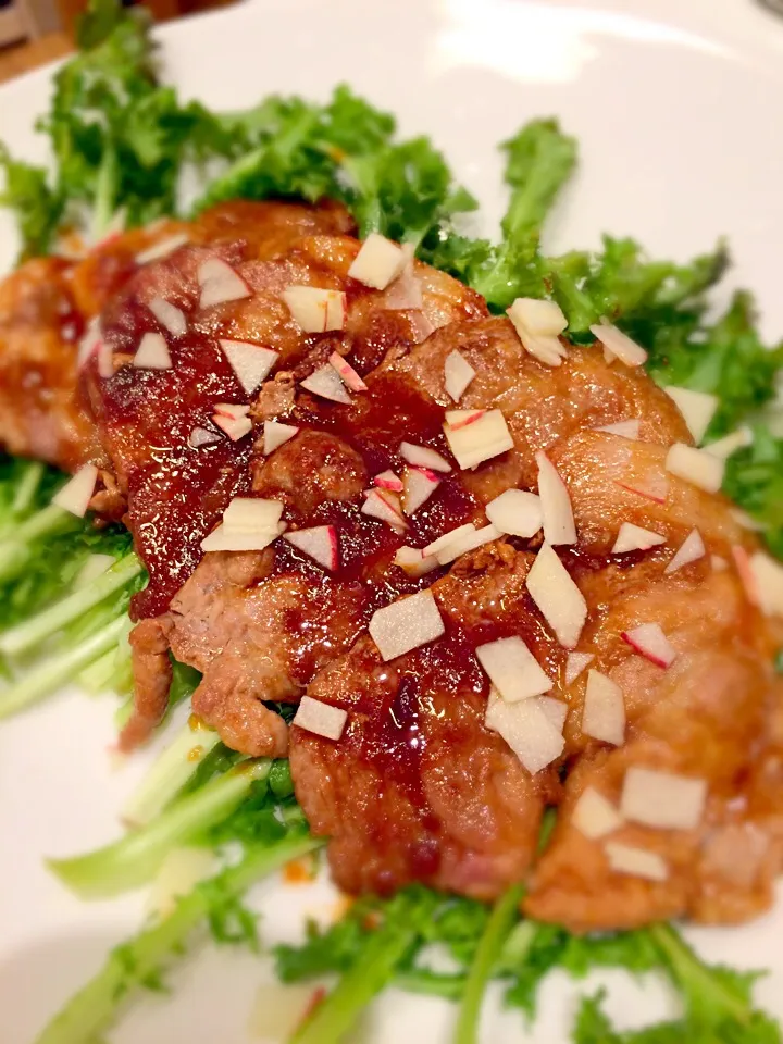 pork sauté with apple jam sauce|Chiho Yamamotoさん