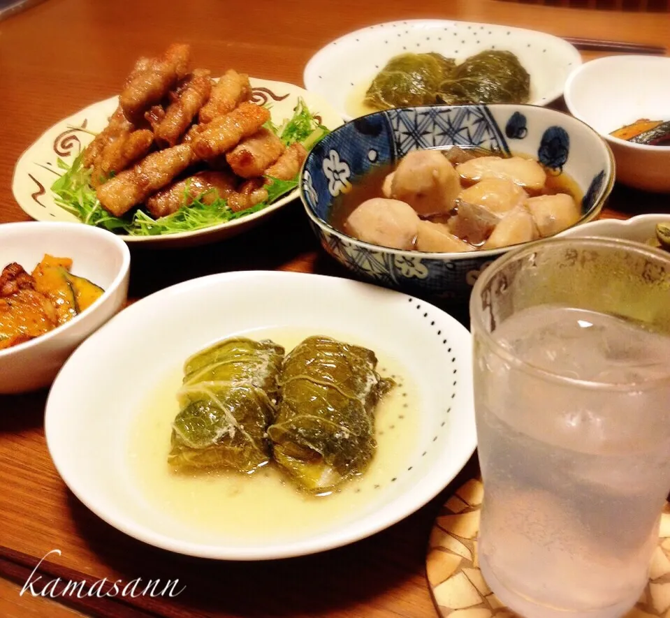 ロール白菜・豚巻き蓮根の甘酢あんなど(^ ^)|かまさん