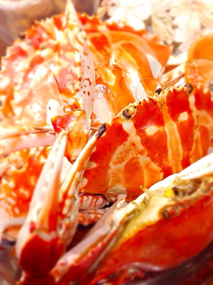 Snapdishの料理写真:Blue Crabs|Sam: photos by iPhoneさん