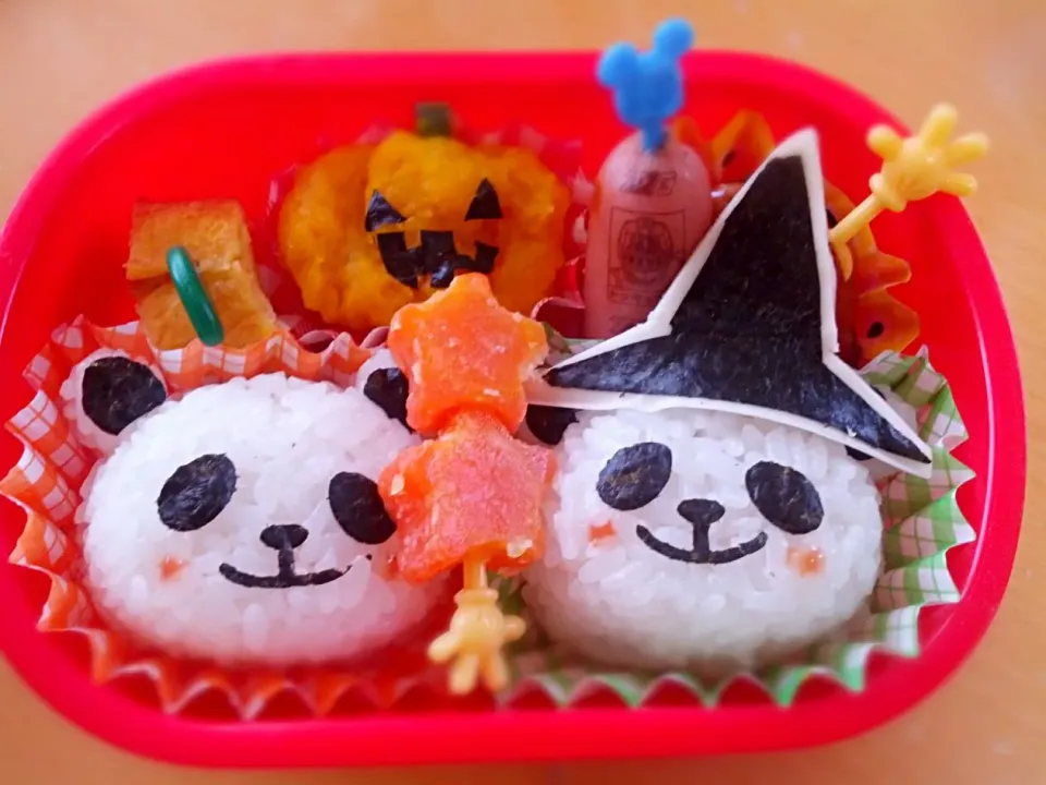 今日のお弁当#ハロウィン #パンダ|鶴子さん