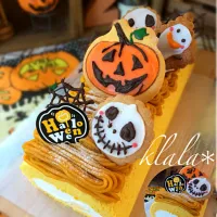 ハロウィン🎃カボチャシフォンロールケーキ❤️