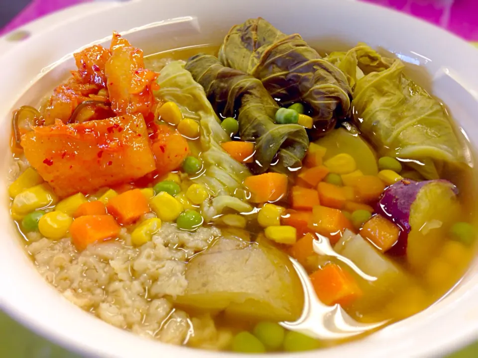 ロールキャベツとお芋のリゾット🍲|マニラ男さん