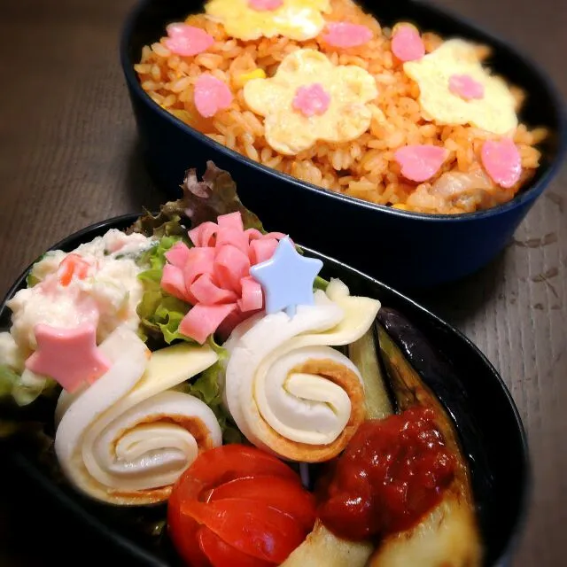 お花オムライスの洋風弁当|MAYUKOさん