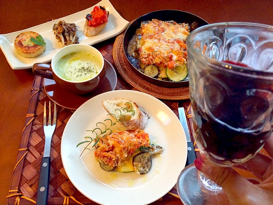 Snapdishの料理写真:Today's Dinner🍴ｱﾝﾃｨﾊﾟｽﾄ･ﾌﾞﾛｯｺﾘｰのﾎﾟﾀｰｼﾞｭ･秋刀魚と野菜のﾐﾙﾌｨｰﾕ|🌈Ami🍻さん