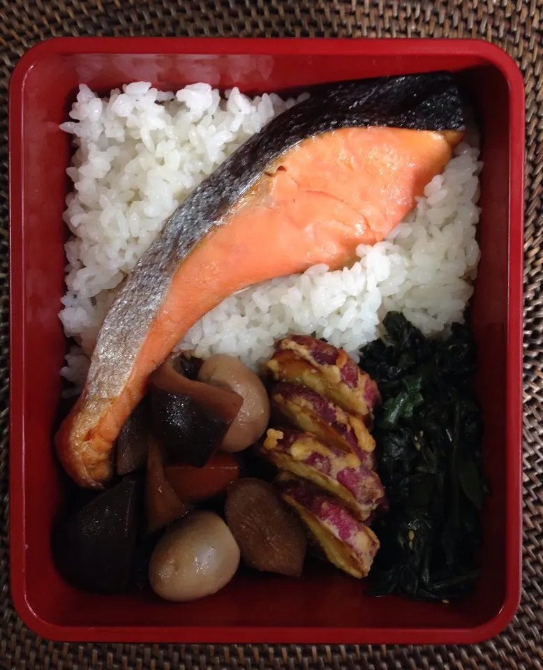 Snapdishの料理写真:秋の鮭弁当|*なおみん*さん