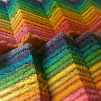 Rainbow layer cake. A must for Eid festival in Southeast Asian countries.|Ilya Ibrahimanさん