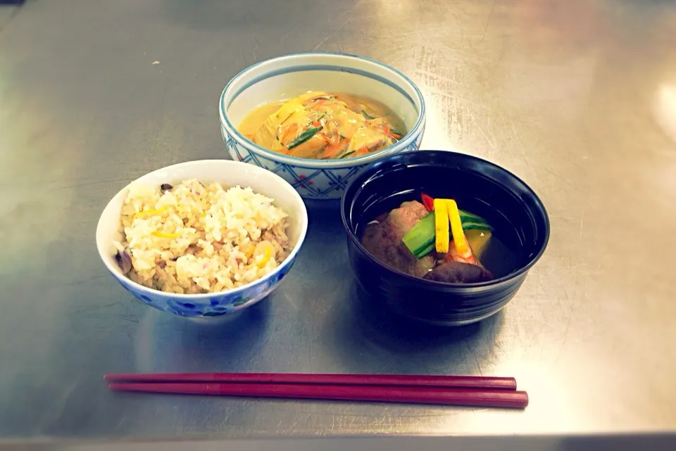 煮物腕、出し巻玉子と野菜餡掛け|takuさん