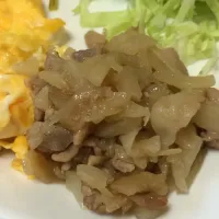 菊芋と豚肉のキンピラ風|みどりやまねこさん