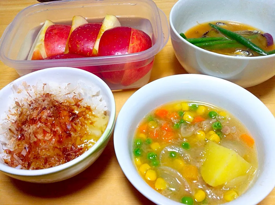 卵かけ御飯の晩ご飯|林さん