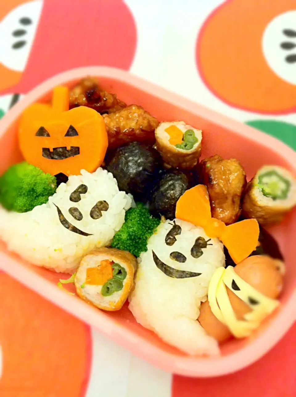 長女ちゃんの学童弁当✳︎ハロウィンミッキー＆ミニー 2014|チーハさん