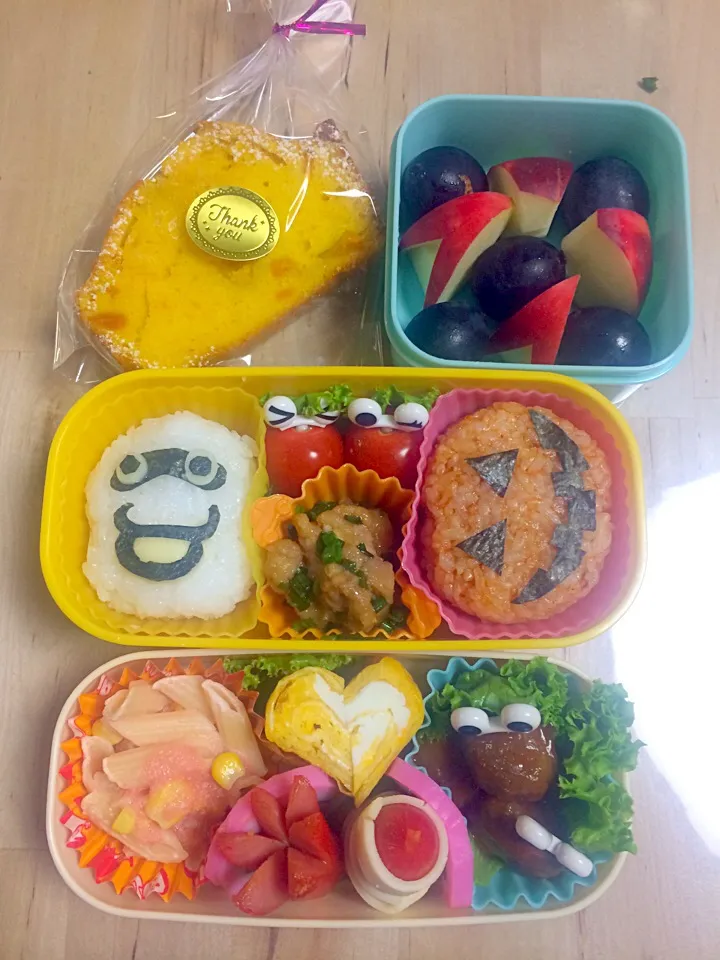 Snapdishの料理写真:オバケ繋がりハロウィン弁当✨|Yuukoさん